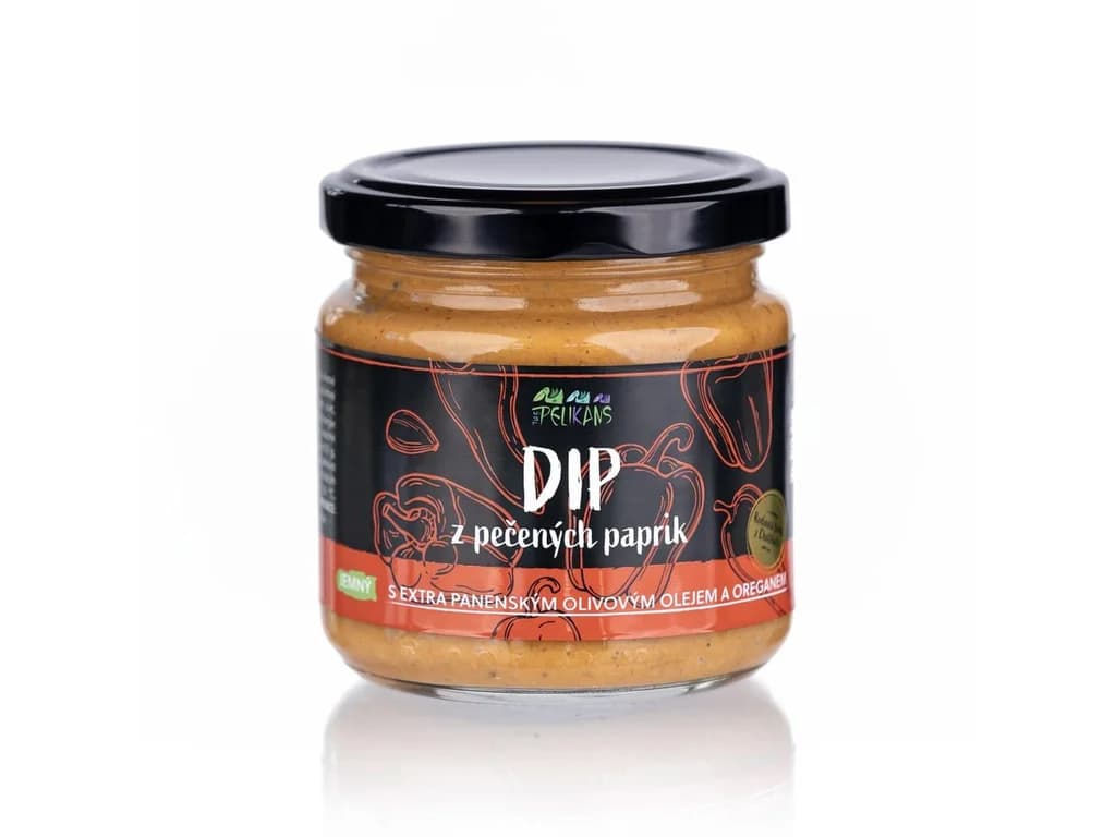 Dip z pečených paprik, jemný